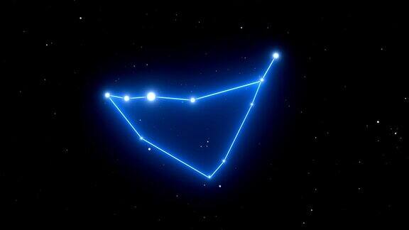 摩羯座在一个美丽的星空背景