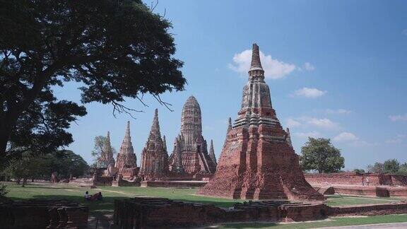 ChaiwattanaramWat是泰国大城府最壮观和保存最完好的寺庙废墟之一联合国教科文组织世界遗产