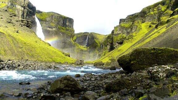 冰岛的海夫斯瀑布