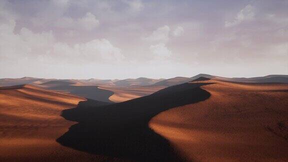 纳米比亚沙漠和沙丘的航拍