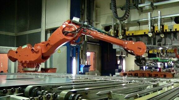 汽车工厂技术工厂中的机器人