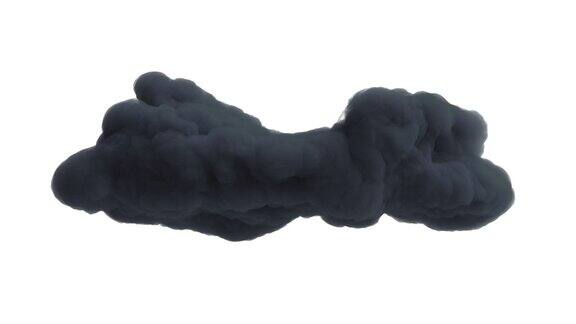 灰色的雨云孤立在白色的背景现实的3d艺术元素在现代定格运动风格最小抽象图形设计时尚循环动画动画