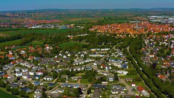 德国古城Nördlingen鸟瞰图
