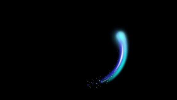 动画蓝光形状圆圈效果在黑色背景
