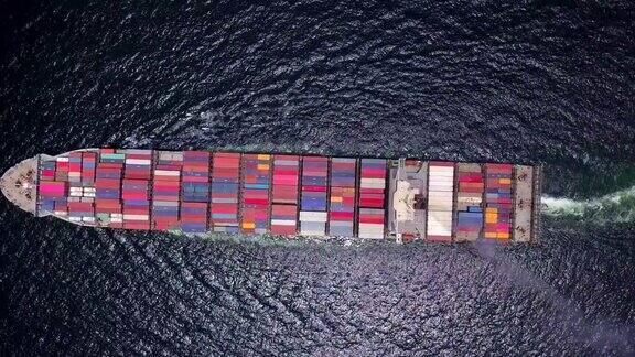 货船承载着通往港口的集装箱是世界进出口经济和出口产品的重要组成部分