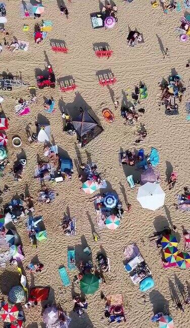 英国英格兰沙滩的高角度镜头
