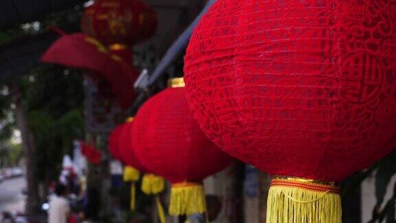 中国新年大红灯笼