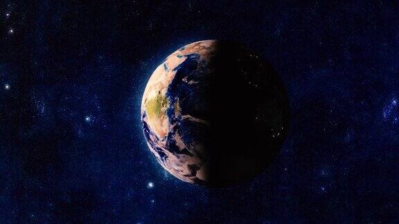 从月球到地球的太空旅行日出从月球到地球的zoom