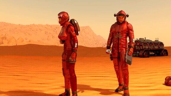 宇航员在火星上
