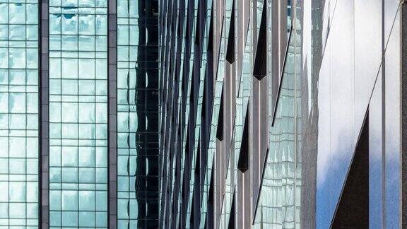 市中心摩天大楼抽象-运动时间流逝