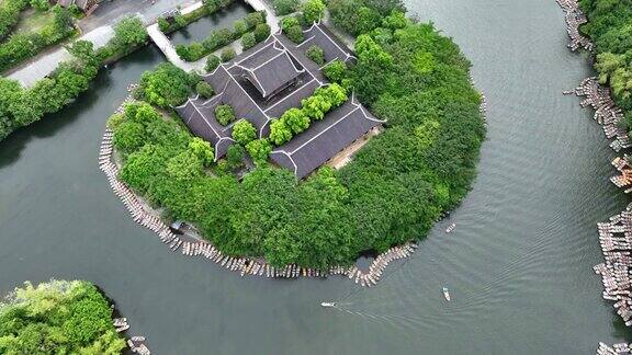 越南宁平的庄安景观鸟瞰图