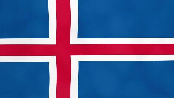 冰岛国家挥舞3D旗帜二人过渡背景