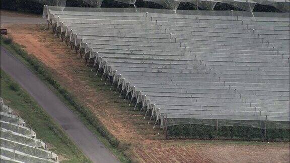 大片被覆盖的农作物-鸟瞰图-阿基坦多尔多涅法国农特隆区