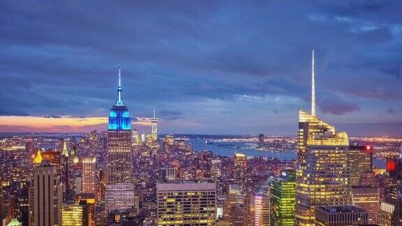 晚上的曼哈顿纽约