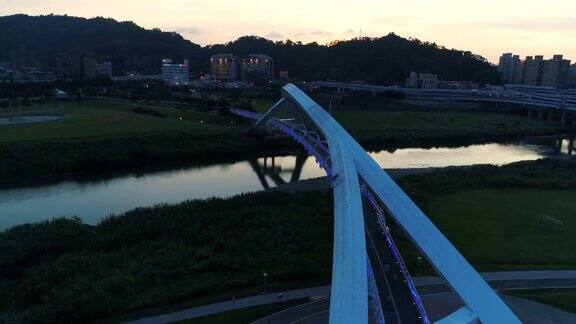 台湾新台北阳光大桥鸟瞰图