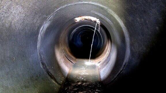 地下下水道圆形混凝土隧道城市污水流动抛下水管道