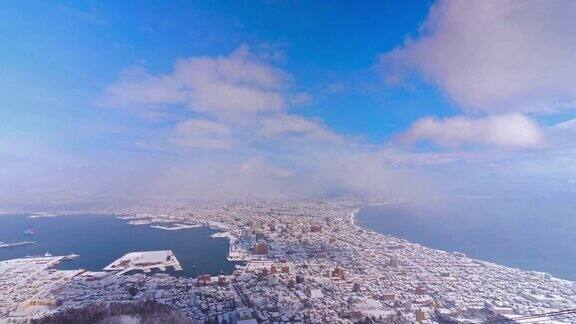 美丽的风景来自日本北海道的函馆山