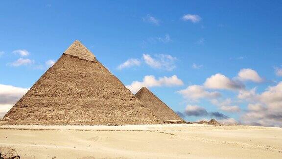 吉萨大金字塔开罗埃及时间流逝