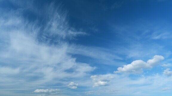 云自然背景蓝天有云有太阳自然背景通风的云景间隔拍摄