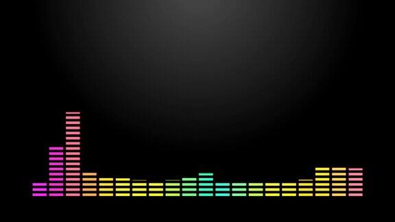 多色彩虹数字音频频谱
