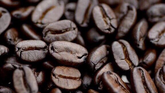 特写旋转:咖啡豆