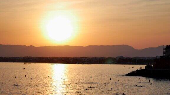 美丽的地中海落日
