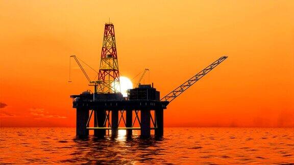 海上的石油平台