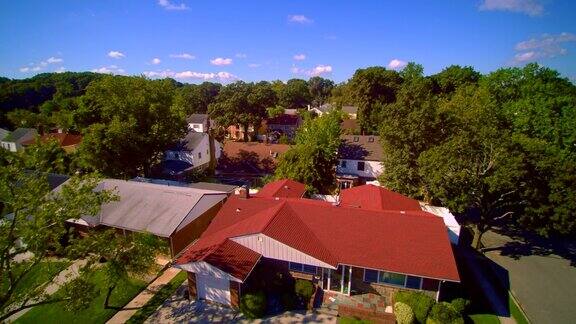 航拍皇后区住宅区纽约市美国