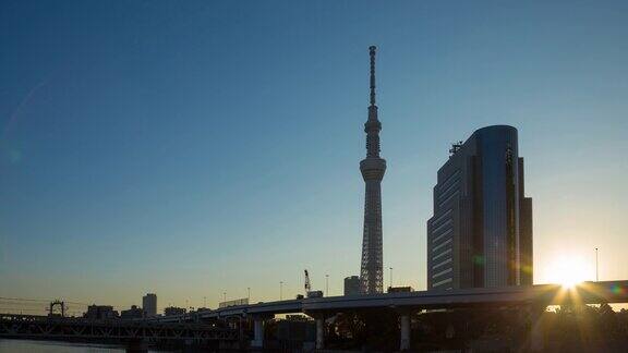 4K时间从夜到日:东京天空树