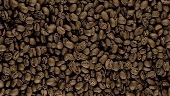 4K旋转咖啡豆视频