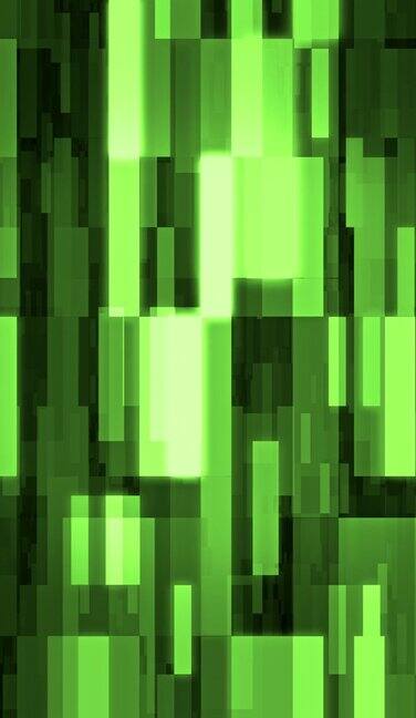 绿色抽象方块立方体块墙可循环4K视频