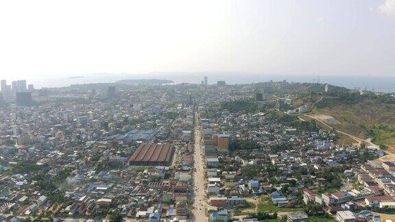 柬埔寨西哈努克城无人机拍摄全高清