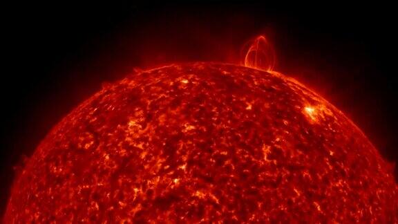 太阳表面有太阳耀斑抽象的科学背景