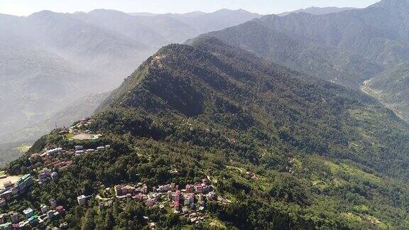 从空中俯瞰印度锡金邦