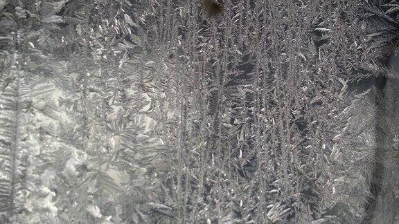 房子冰冻玻璃门上的指纹