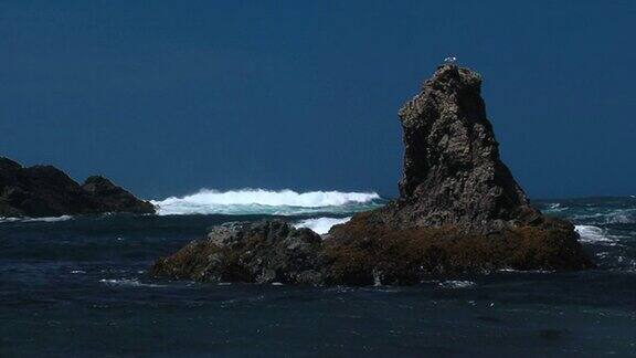 门多西诺岩石和海浪