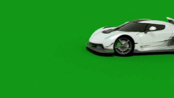 赛车运动图形与绿色屏幕背景