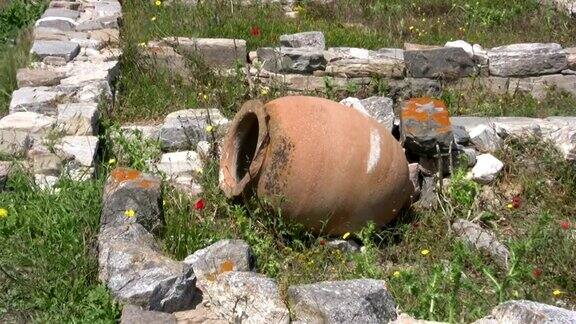 希腊提洛斯的古希腊瓮