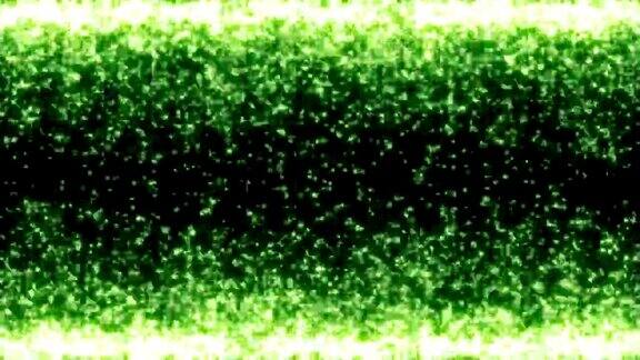 绿色星粒子流视频帧