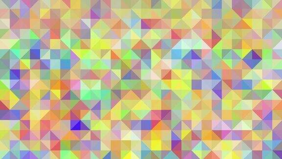 三角形马赛克循环现代抽象多色像素背景