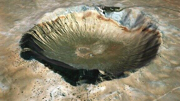 亚利桑那州巴林杰火山口美国旋转环