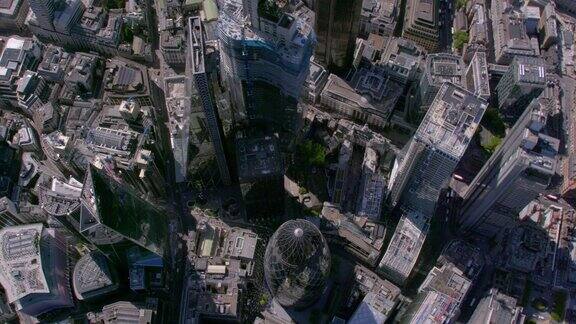 鸟瞰图上方的城市伦敦英国4k