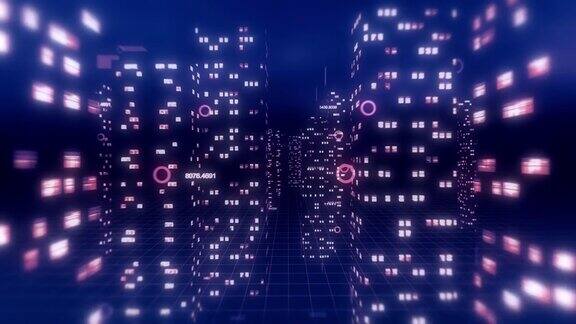 3D数字城市抽象背景