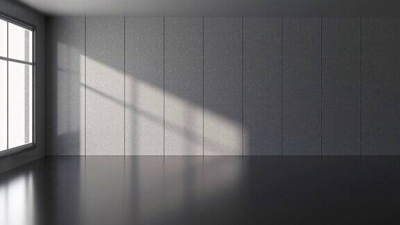 空房间的阴影3d渲染