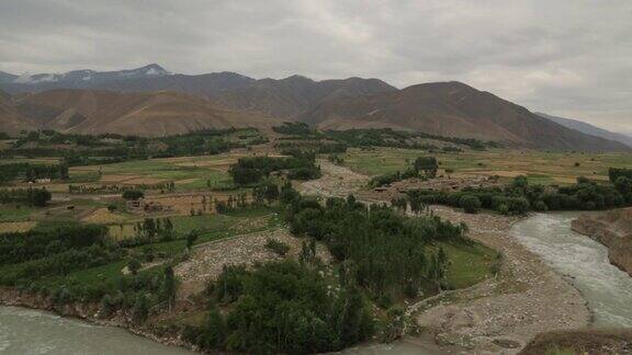 阿富汗巴达赫桑的高角度视野