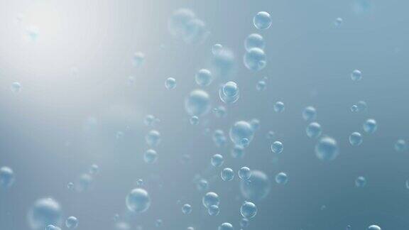 4K海洋气泡背景(可循环)