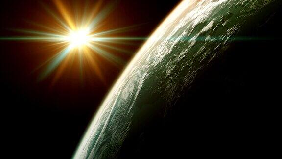 美丽的星球从太空4K无缝循环