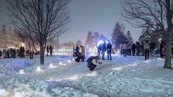 冬夜雪元宵佳节