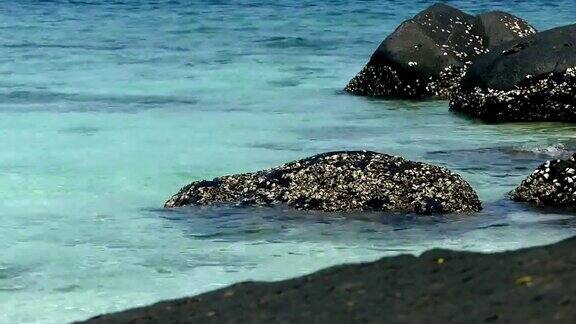 泰国普吉岛珊瑚岛上的岩石