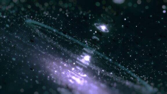 闪烁的星星发光的星系动画